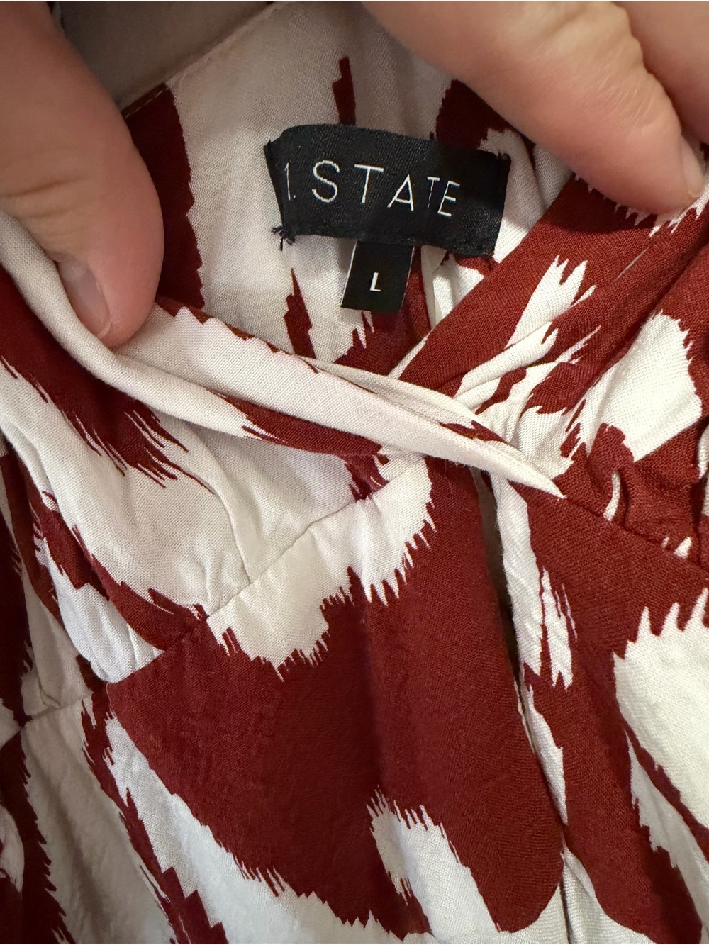 STATE Rust and White Patterned Dress - Picture 4 of 5